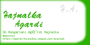 hajnalka agardi business card